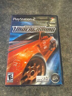 Need For Speed Underground PlayStation 2 Game Disc & Case E For Everyone